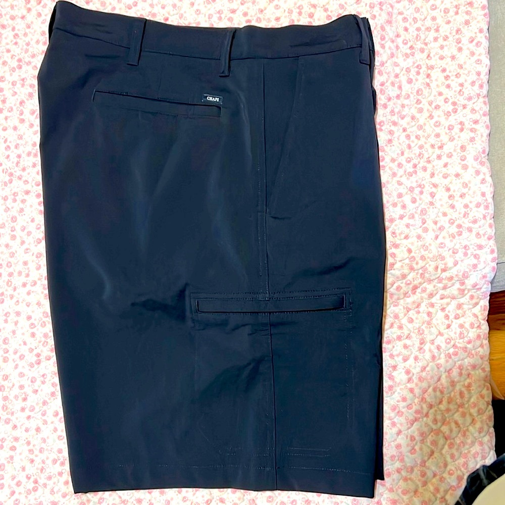 CHAPS Golf Stretch Flat Front Navy Shorts Size 40